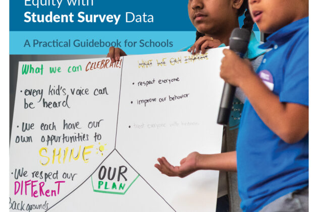 The front cover for YouthTruth's Driving Educational Equity with Student Survey Data guidebook