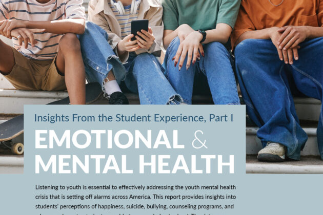 Front page cover of YouthTruth's Emotional and Metal Health report
