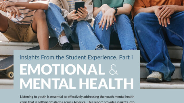 Front page cover of YouthTruth's Emotional and Metal Health report