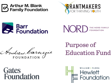 Images of logos from foundations that have supported or partnered with YouthTruth.