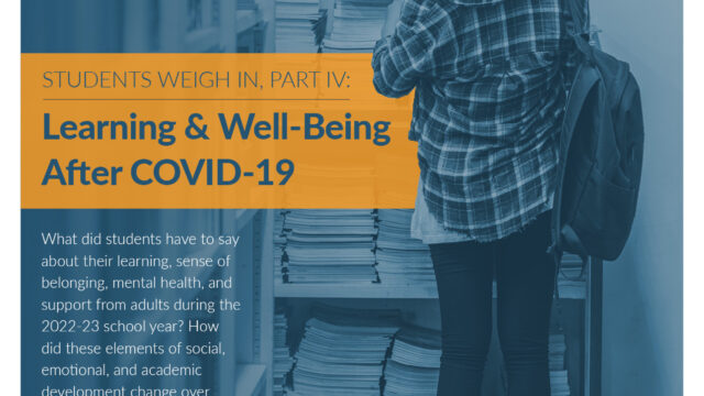 The front cover of Students Weigh In, Part IV: Learning & Well-Being After COVID-19