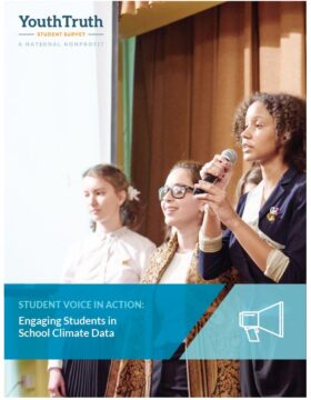 Front page cover of YouthTruth's Engaging Students in School Climate Data guidebook